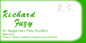 richard fuzy business card