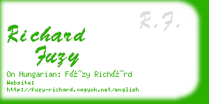 richard fuzy business card